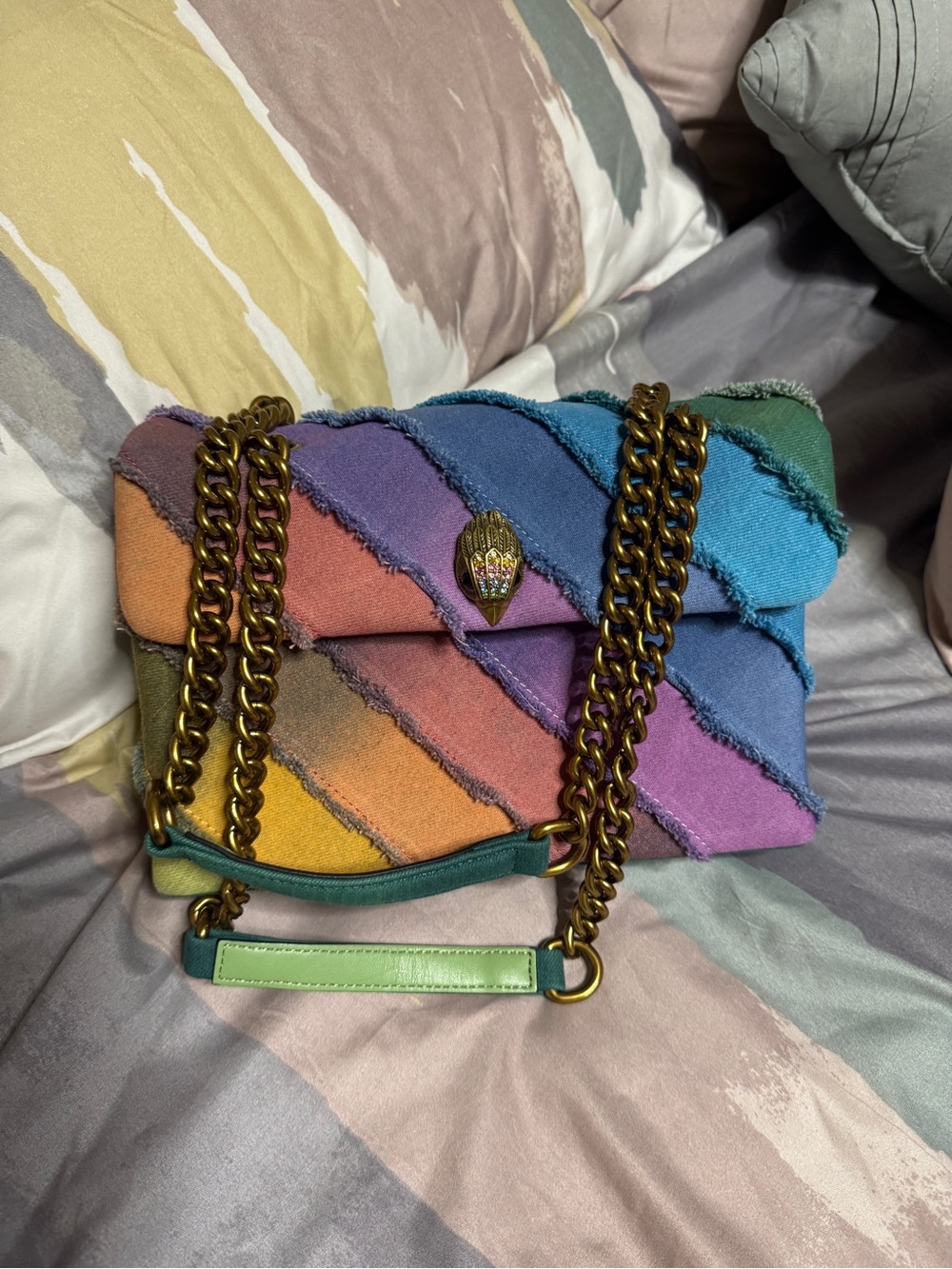 Kurt Geiger denim rainbow Kensington